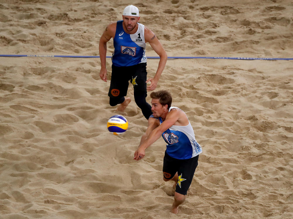Jake Gibb and Taylor Crabb (right), the player who tested positive for coronavirus, have been competing together since 2017.
