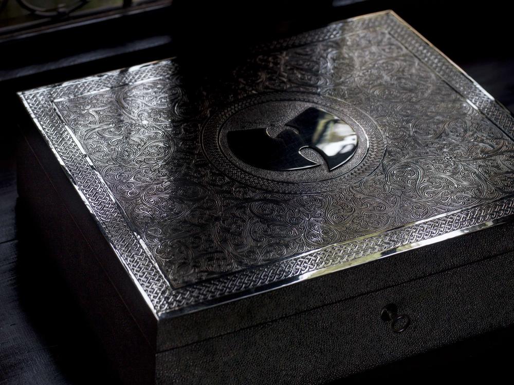 A handcrafted silver box by the British-Moroccan artist Yahya holds the only known copy of the Wu-Tang Clan double album <em>Once Upon A Time In Shaolin. </em>
