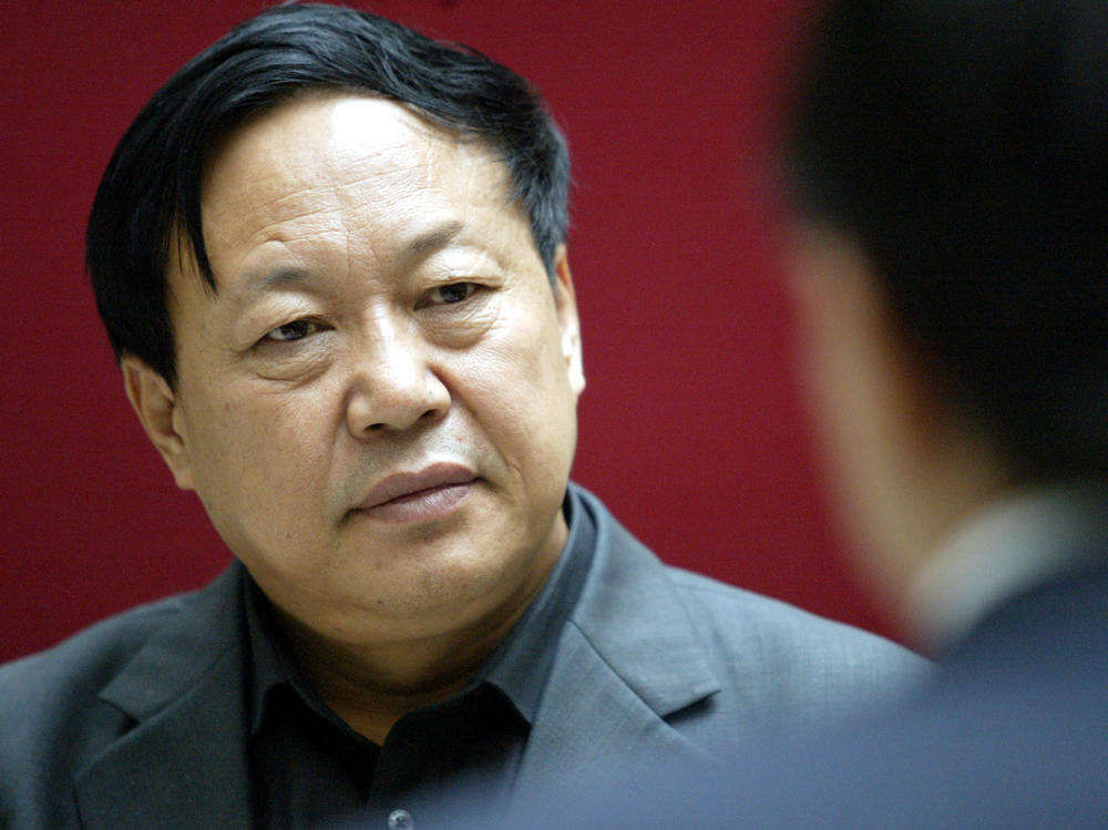Sun Dawu, shown here in 2005, was sentenced Wednesday in a court in China's Hebei province. The billionaire pig farmer was found guilty of eight charges, including gathering crowds to attack state agencies, illegal fundraising and 