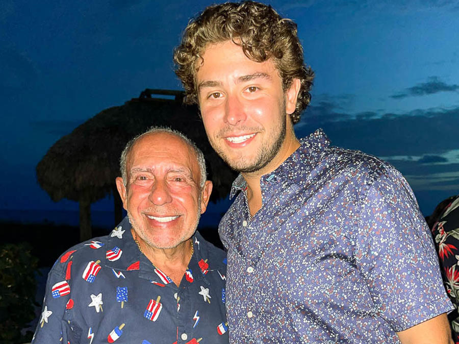 Max García and his grandfather, Mario, in early July.
