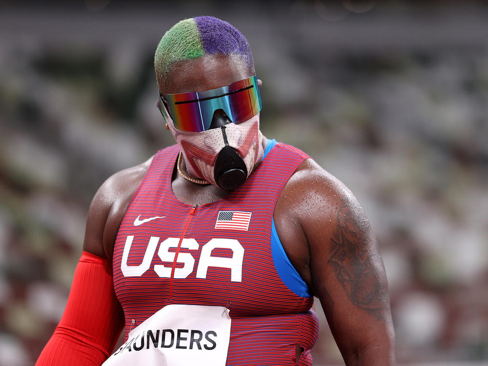 Raven Saunders turned heads with her unique look for Friday's qualifying round in the women's shot put at the Tokyo Olympics. Saunders had one of the best throws of the day, earning her a spot in this weekend's final.