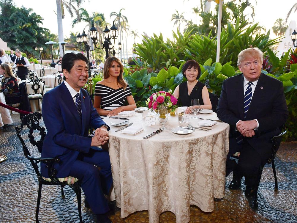 President Donald Trump spent a lot of time at his own properties. In 2018, he and first lady Melania Trump entertained Japanese Prime Minister Shinzo Abe and his wife, Akie Abe, at Mar-a-Lago resort in Palm Beach, Fla.