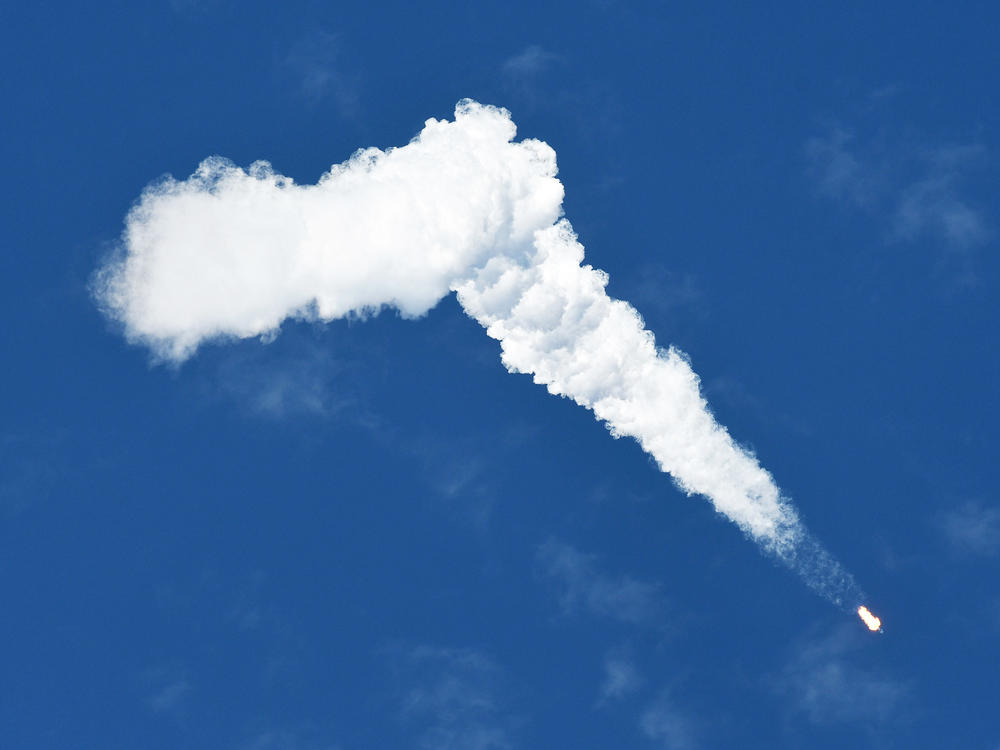 A SpaceX Falcon 9 rocket heads for orbit after lifting off from the Cape Canaveral Space Force Station on May 26. The same type of rocket is expected to launch a low-Earth billboard next year.