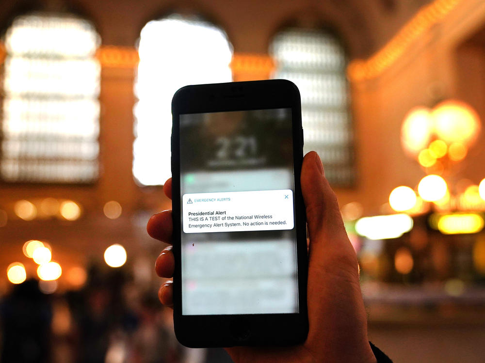 A test of the emergency alert systems, like this one from 2018 showing a 
