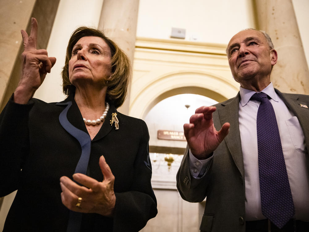 House Speaker Nancy Pelosi, D-Calif., and Senate Majority Leader Chuck Schumer, D-N.Y., are attempting to maneuver two spending bills through Congress.