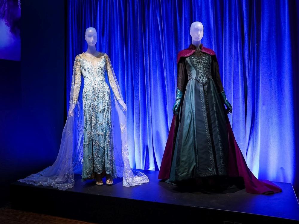 <strong>Can't Let It Go:</strong> Two looks from Disney's <em>Frozen</em>, by Christopher Oram, including Elsa's Ice Dress