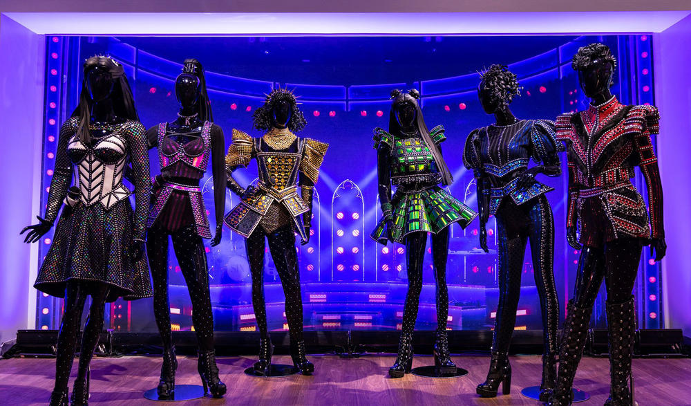 <strong>Divorced, Beheaded, Survived:</strong> Gabriella Slade's costumes from <em>Six</em>, a musical about Henry VIII's wives, feature 18,000 studs.