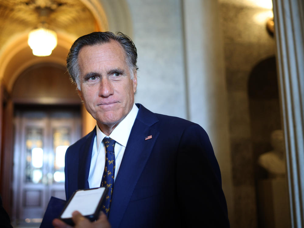 Republican Sen. Mitt Romney of Utah, seen here at the U.S. Capitol in July, tweeted he understands but disagrees 