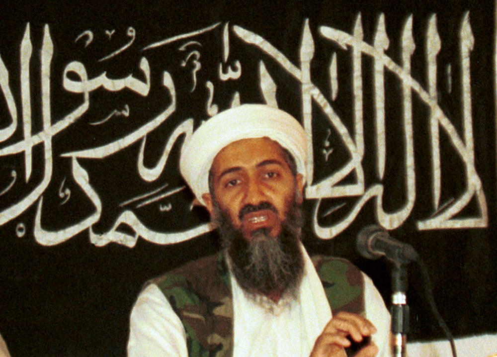Osama bin Laden speaks at a press conference in Khost, Afghanistan, in 1998.