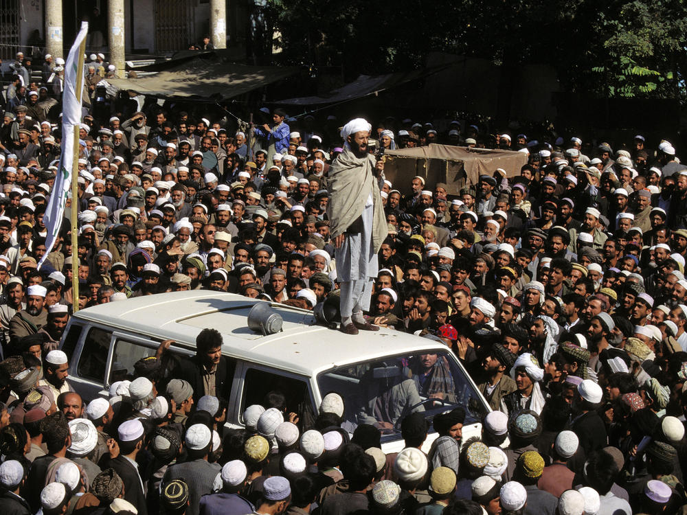Taliban rally in Kabul, October 1996.