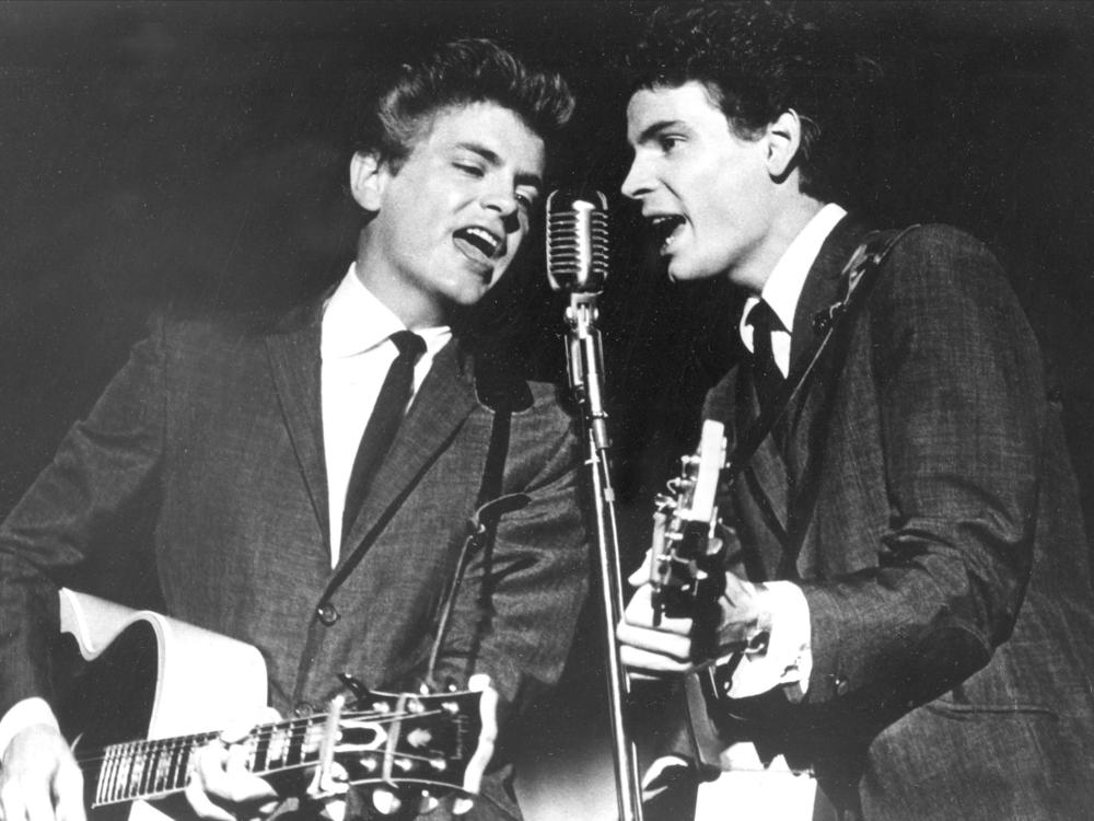 The Everly Brothers, Don (right) and Phil, perform on July 31, 1964.
