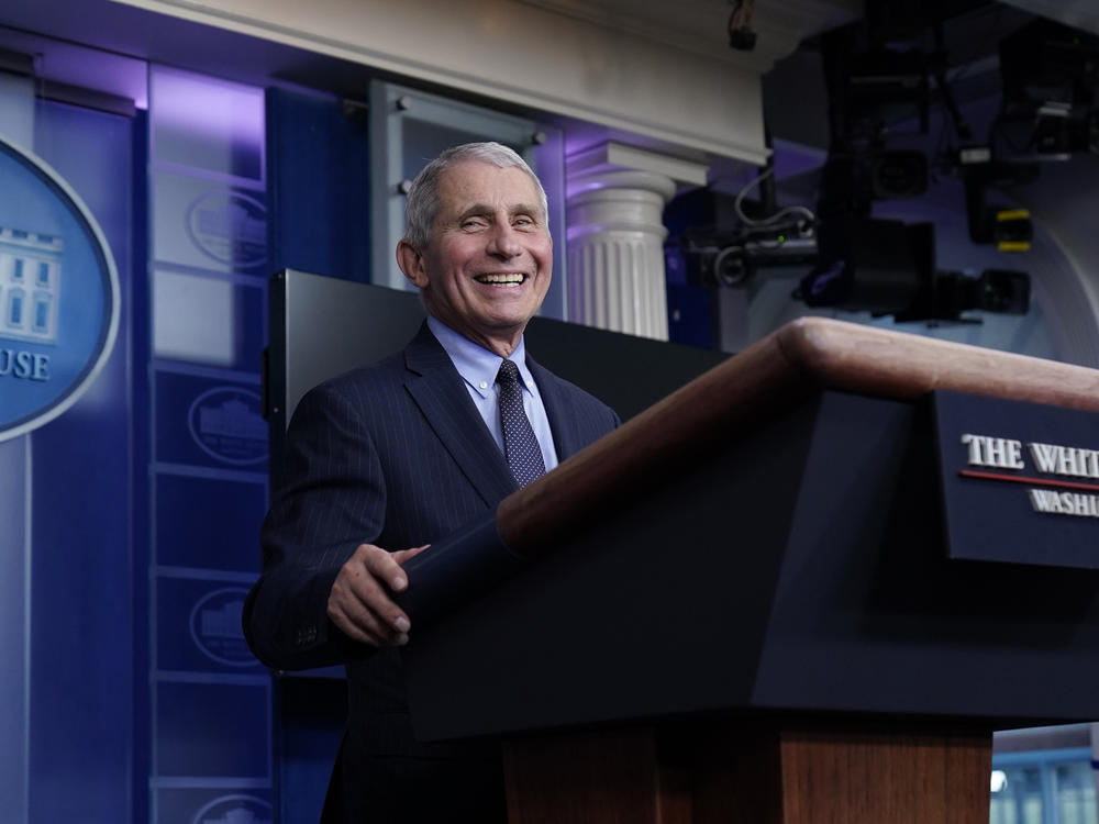 White House chief medical adviser Dr. Anthony Fauci, pictured in January, told NPR on Monday that he expects that full FDA approval will motivate more people to get vaccinated.