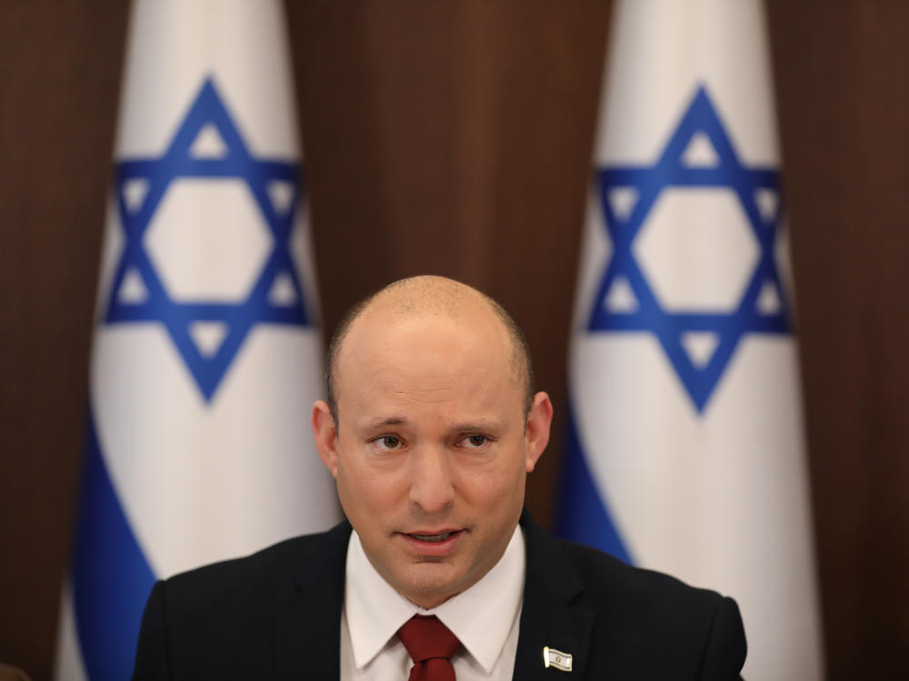 Israeli Prime Minister Naftali Bennett attends a Cabinet meeting Aug. 1 in Jerusalem.