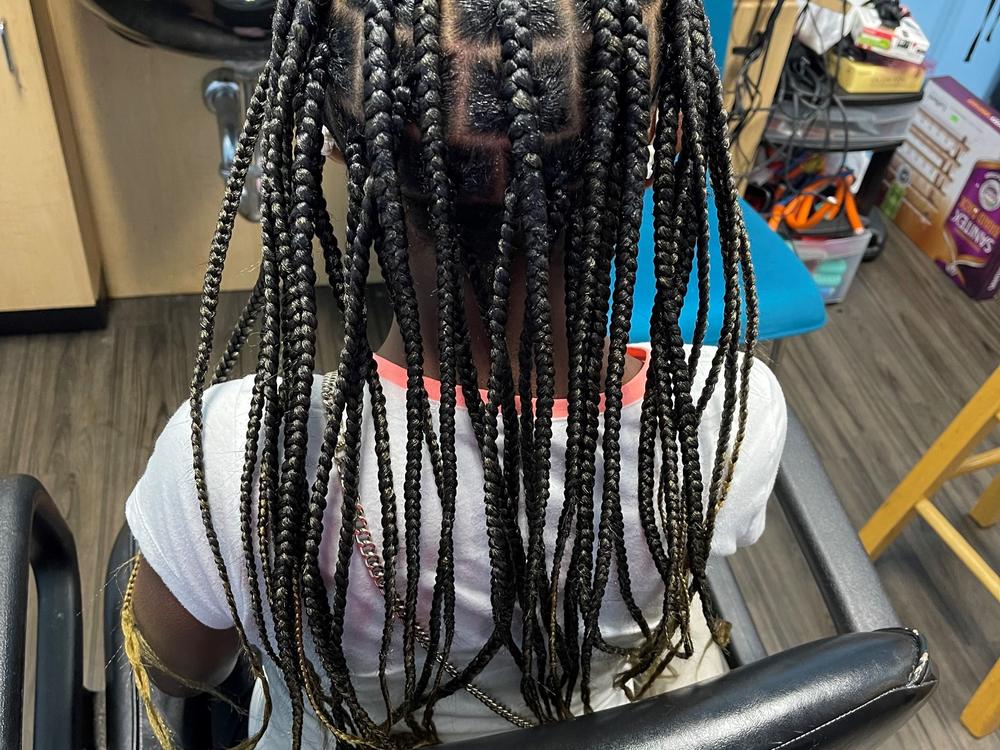 Shown above is one of the many braided styles that Starks and other volunteers have done for kids in the Antioch and Nashville area.