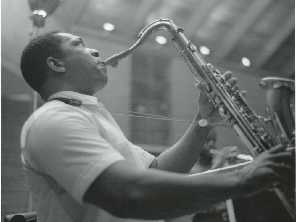 John Coltrane, photographed performing at The Penthouse during a run of performances in Seattle, Wash. in 1965. A recording of one, long lost, is now being released as <em>A Love Supreme: Live in Seattle</em>.