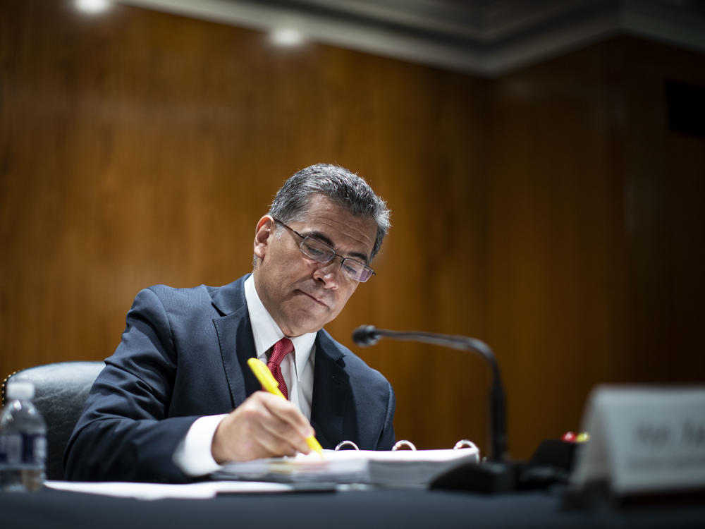 Xavier Becerra, secretary of Health and Human Services (HHS).