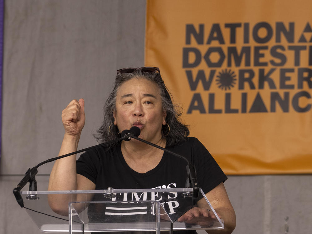 Time's Up CEO Tina Tchen — seen here at an event in July — has stepped down.