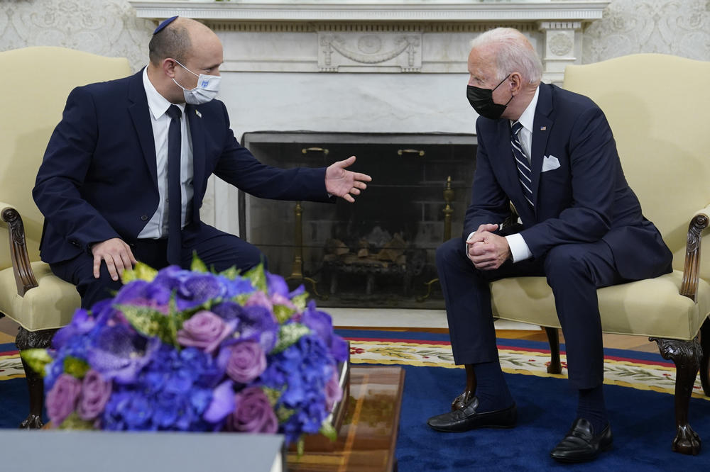 Biden meets Friday with Israeli Prime Minister Naftali Bennett in the White House Oval Office.