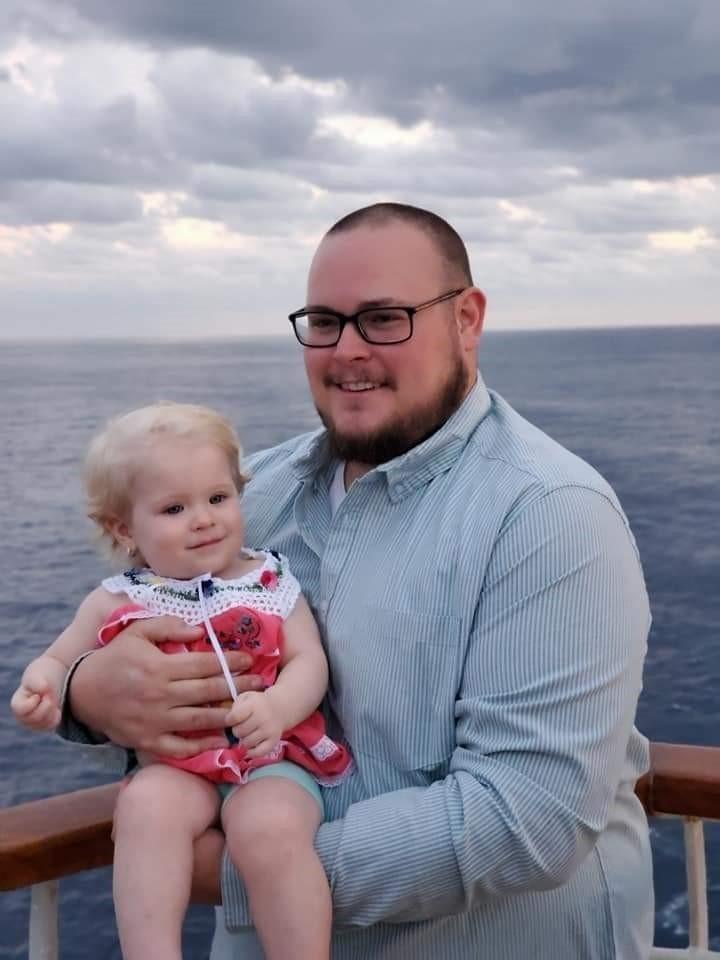 Dixon with his 1-year-old niece during a cruise to the Bahamas with his family in November 2019.