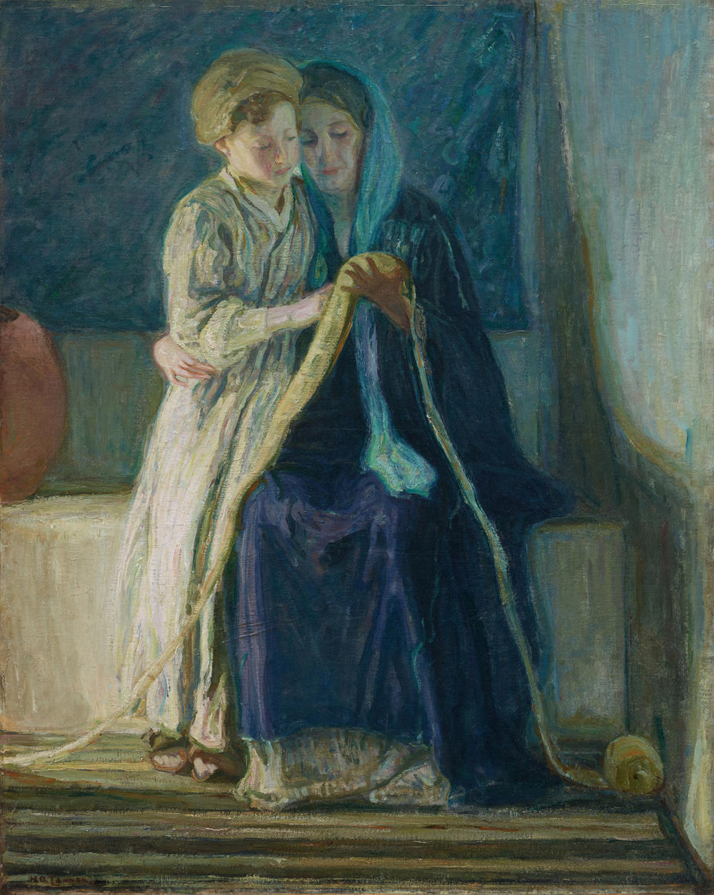 Henry Ossawa Tanner, <em>Christ and His Mother Studying the Scriptures,</em> c. 1908, oil on canvas, Dallas Museum of Art