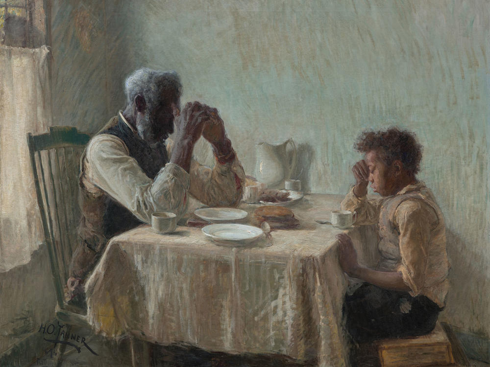 Henry Ossawa Tanner,<em> The Thankful Poor,</em> 1894, oil on canvas, Art Bridges