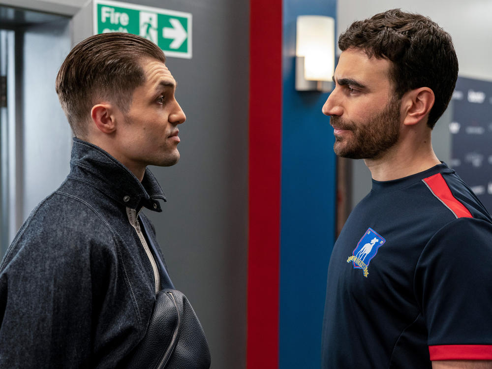 Jamie (Phil Dunster) and Roy (Brett Goldstein) are not getting along this week.