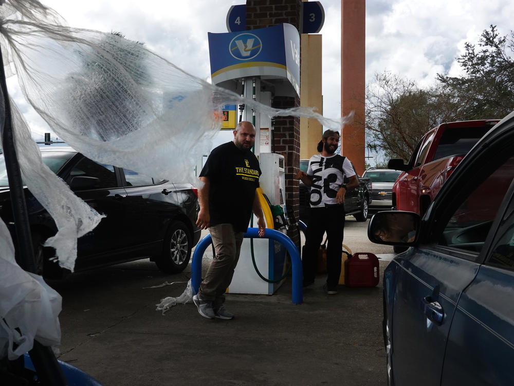 Customers in LaPlace, La., learn that a station is out of gas after waiting in line for more than an hour on Monday.