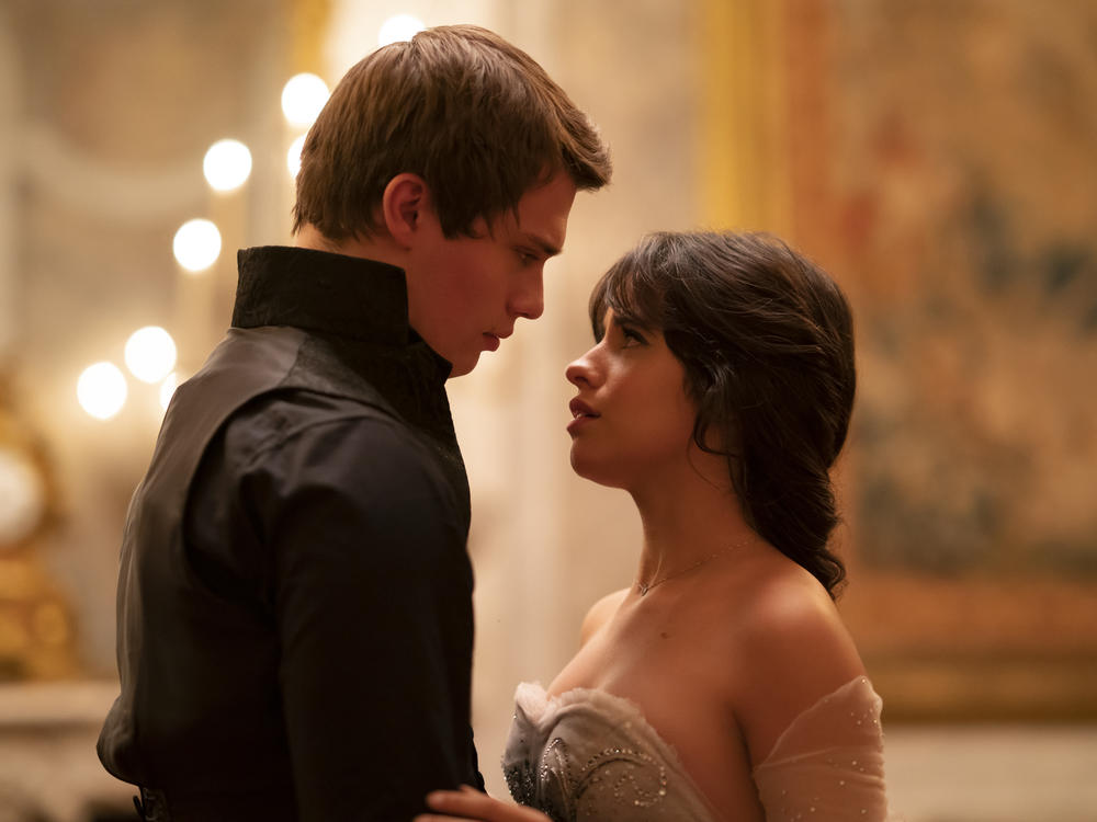 Nicholas Galitzine and Camila Cabello in <em>Cinderella</em>.