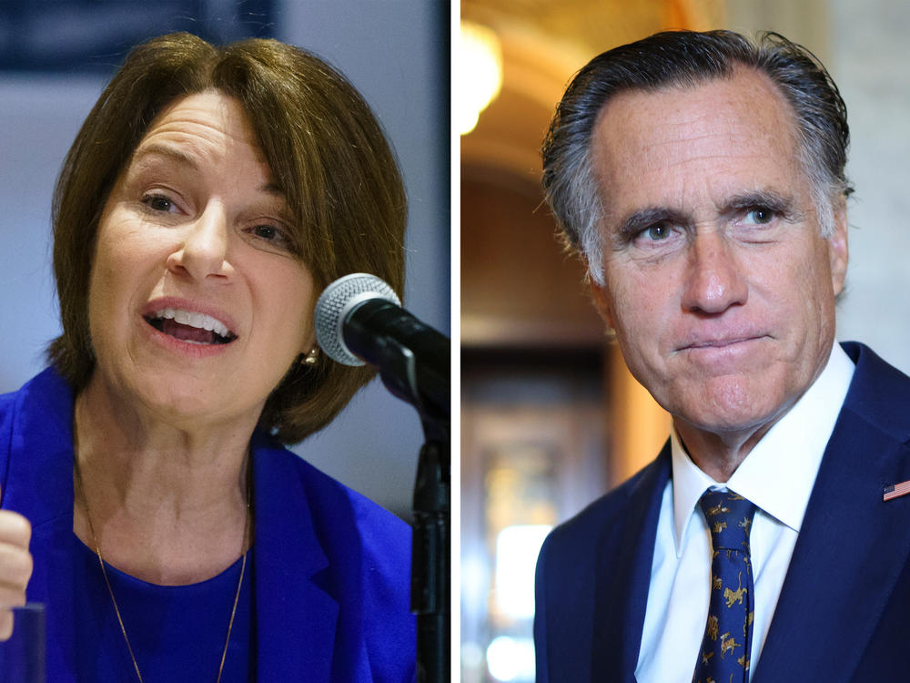 Democrat Amy Klobuchar of Minnesota and Republican Mitt Romney of Utah are urging the Biden administration to step up work protecting Afghan journalists.
