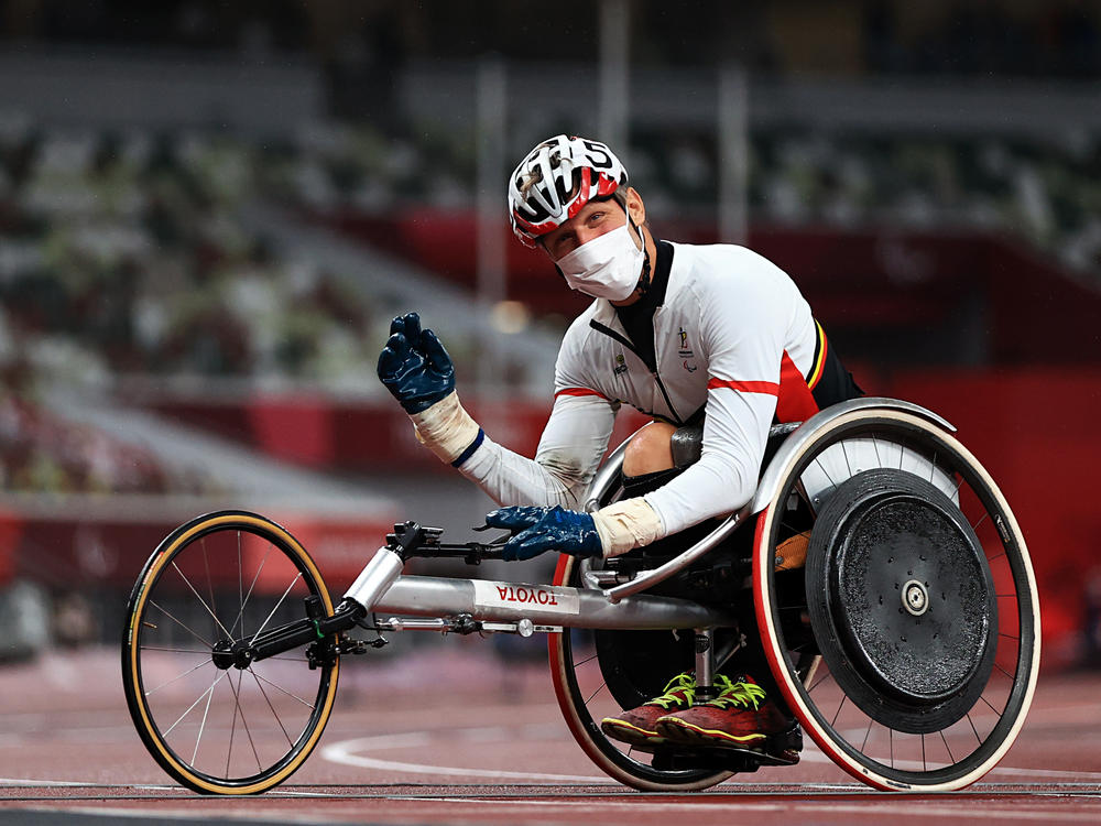 Peter Genyn of Team Belgium won gold in the Men's 100-meter T51 final on day 10 of the Tokyo 2020 Paralympic Games.