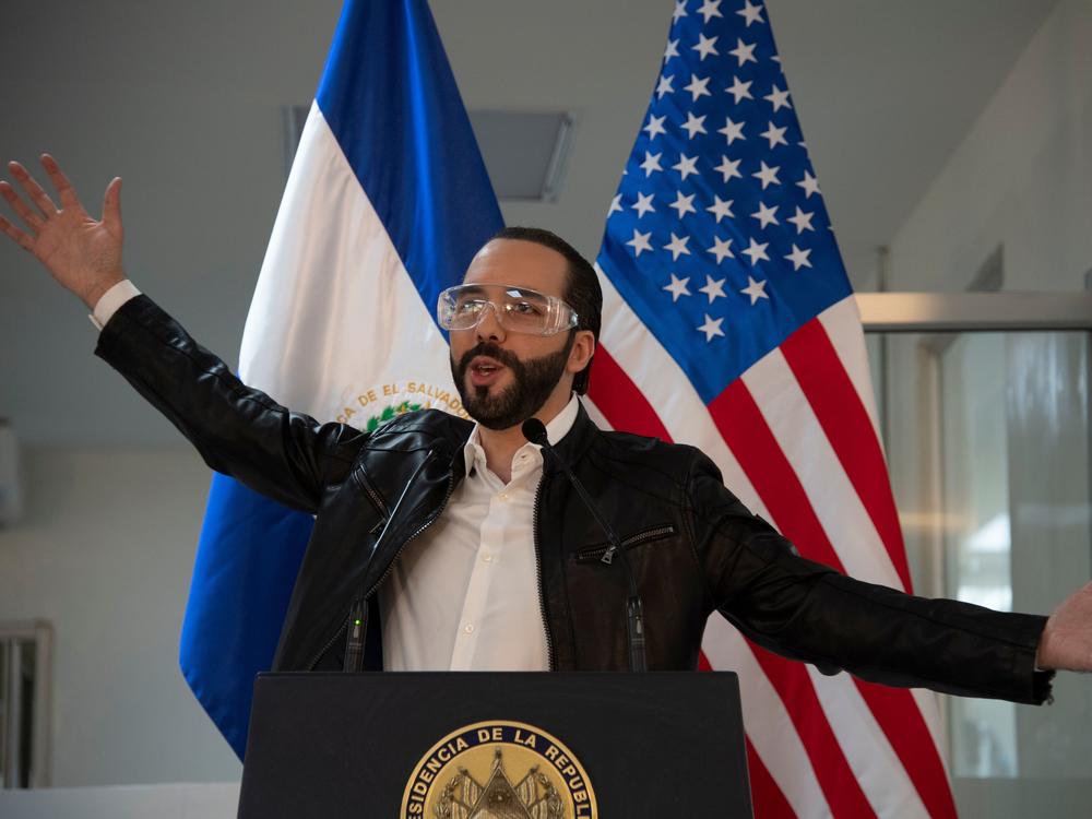 El Salvador's President Nayib Bukele (shown here at a news conference in May 2020) spearheaded efforts to make Bitcoin legal tender in his country.