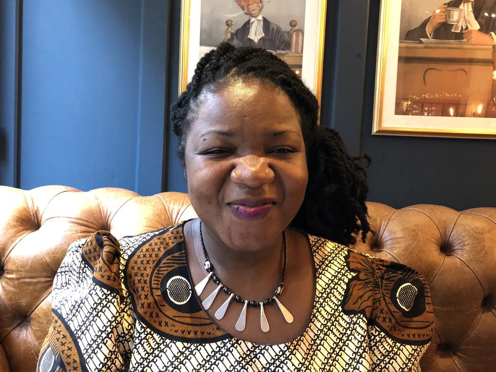 Angeline Murimirwa, executive director of the girls' education group CAMFED in Africa, at a pub in Oxford, England, in 2018. In August, CAMFED was awarded the $2.5 million 2021 Hilton Humanitarian Prize.