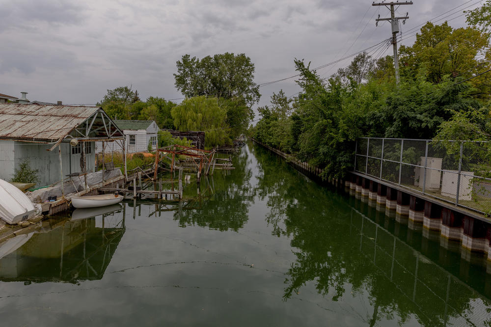 The Jefferson Chalmers neighborhood, lined with canals and located near the Detroit River, suffered extreme flooding last June that damaged  hundreds of homes and vehicles.