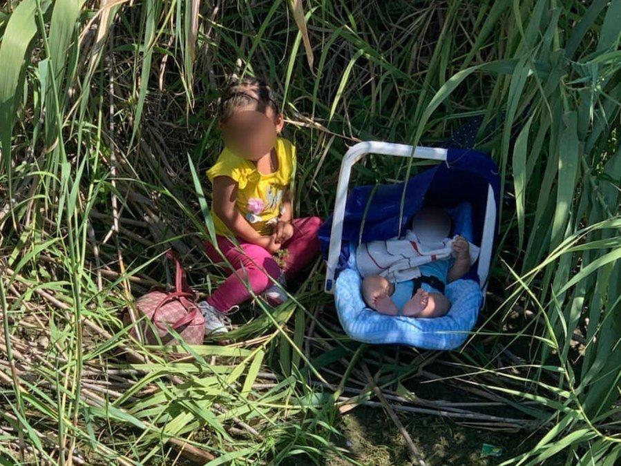 A little girl and her baby brother were taken into custody by U.S. Border Patrol agents this week after they were discovered abandoned along the U.S.-Mexico border.