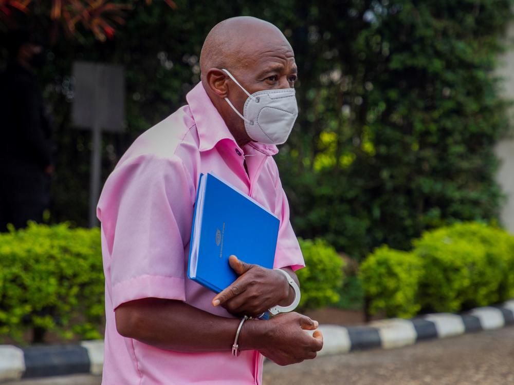 Paul Rusesabagina has been convicted on terrorism charges in Rwanda, after a trial that he and his family say was unfair and politically motivated. He's seen here arriving at a court in Kigali in February.