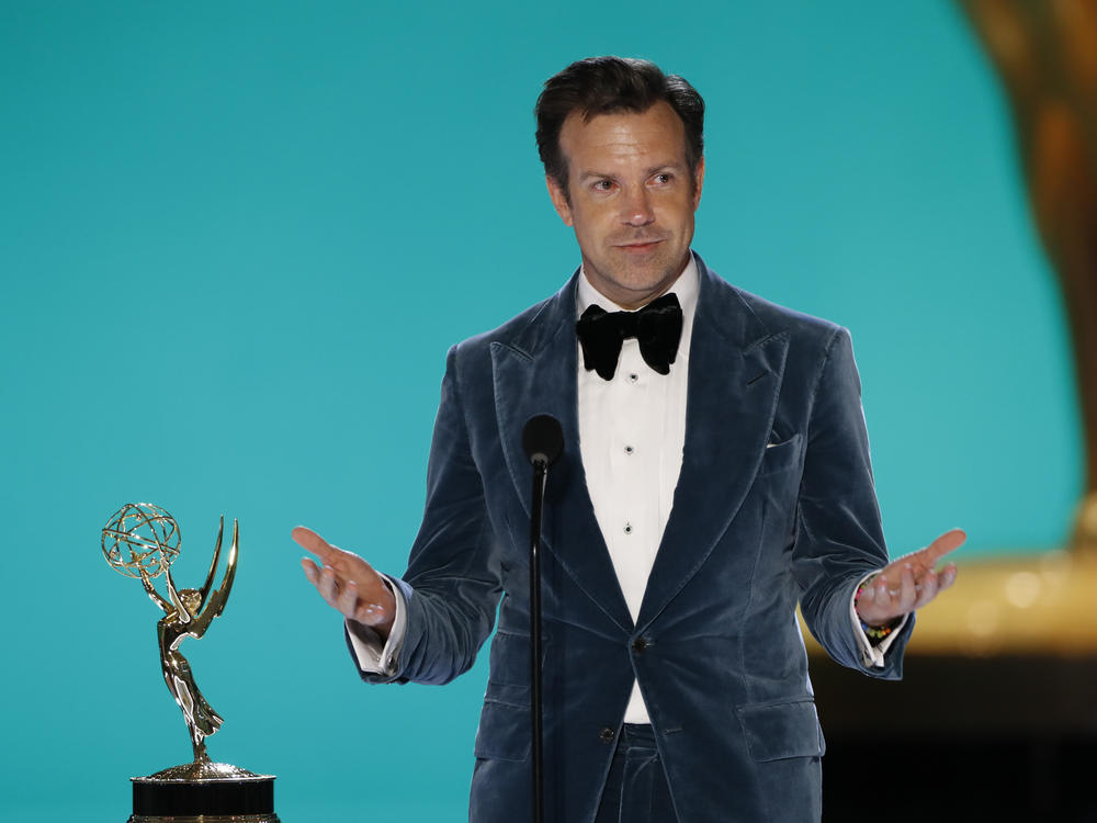Jason Sudeikis of <em>Ted Lasso</em> had a good night on Sunday, winning for both his lead performance and the show overall.