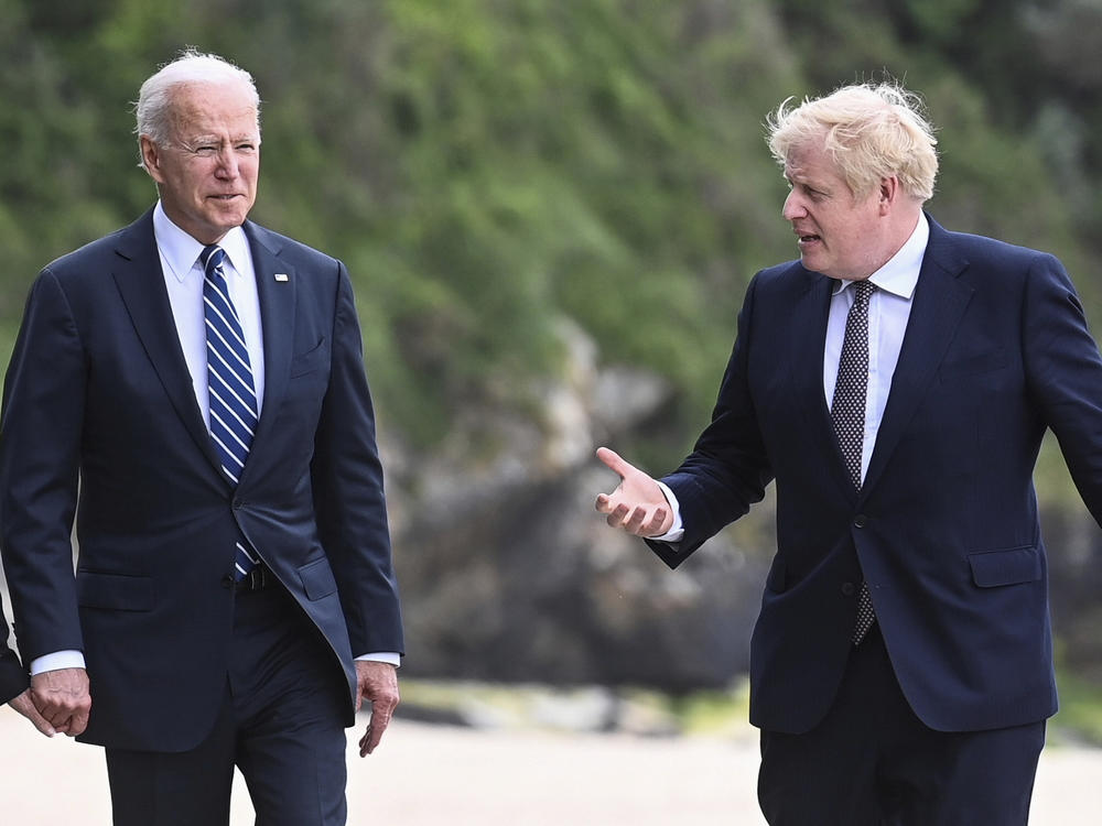 President Biden and British Prime Minister Boris Johnson met in Cornwall, Britain, ahead of the G-7 summit in June.