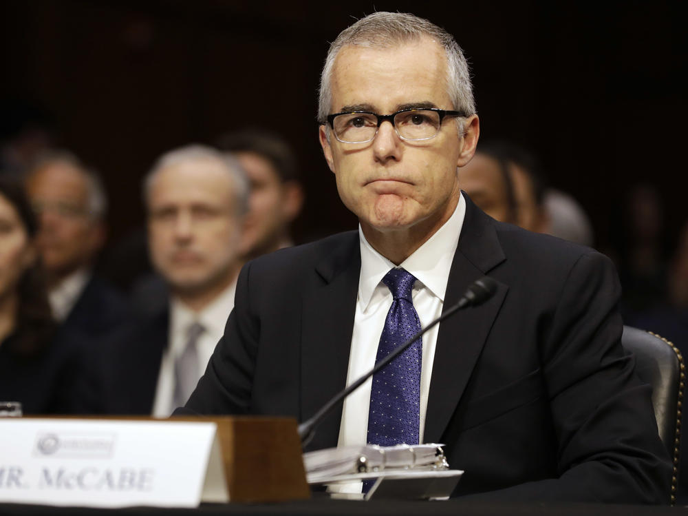 Andrew McCabe, shown here in 2017, was fired in 2018 by the Trump administration hours before his retirement.
