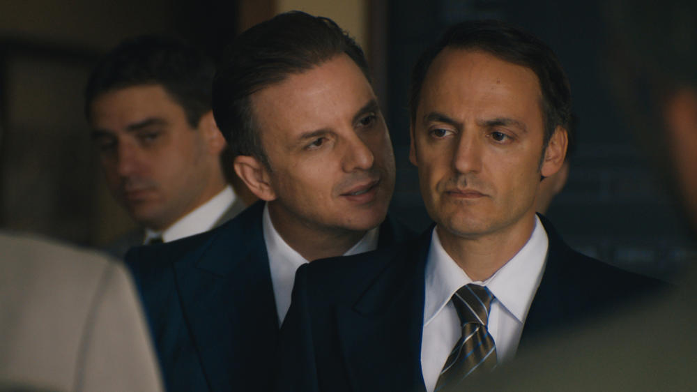 Fabrizio Rongione (right) plays a Swiss banker working in Buenos Aries during the Argentine dictatorship of the 1980s.