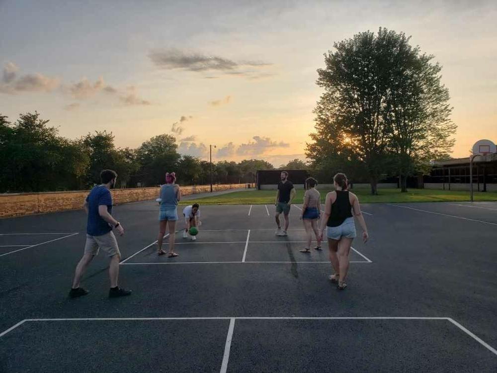 Nathan Burglewski and members of his extended family made use of a playground near their rental home during a family vacation to Indiana this summer.