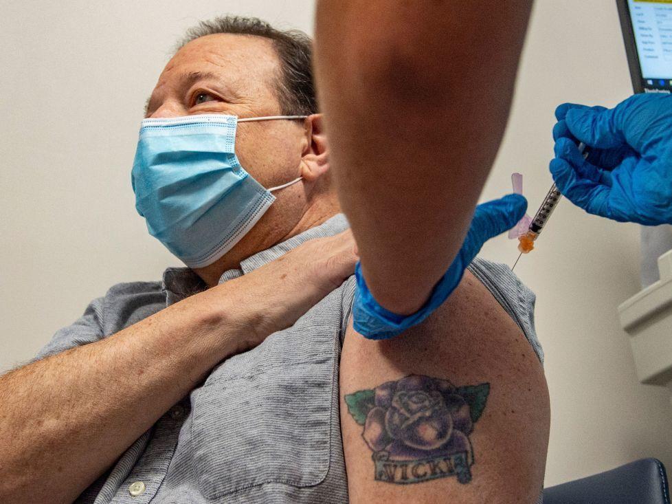 COVID-19 vaccine boosters are needed for people with suppressed immune systems, like Mark Turney, 66, a kidney transplant patient who got his Pfizer-BioNTech COVID-19 booster shot at Hartford Hospital in Hartford, Conn.