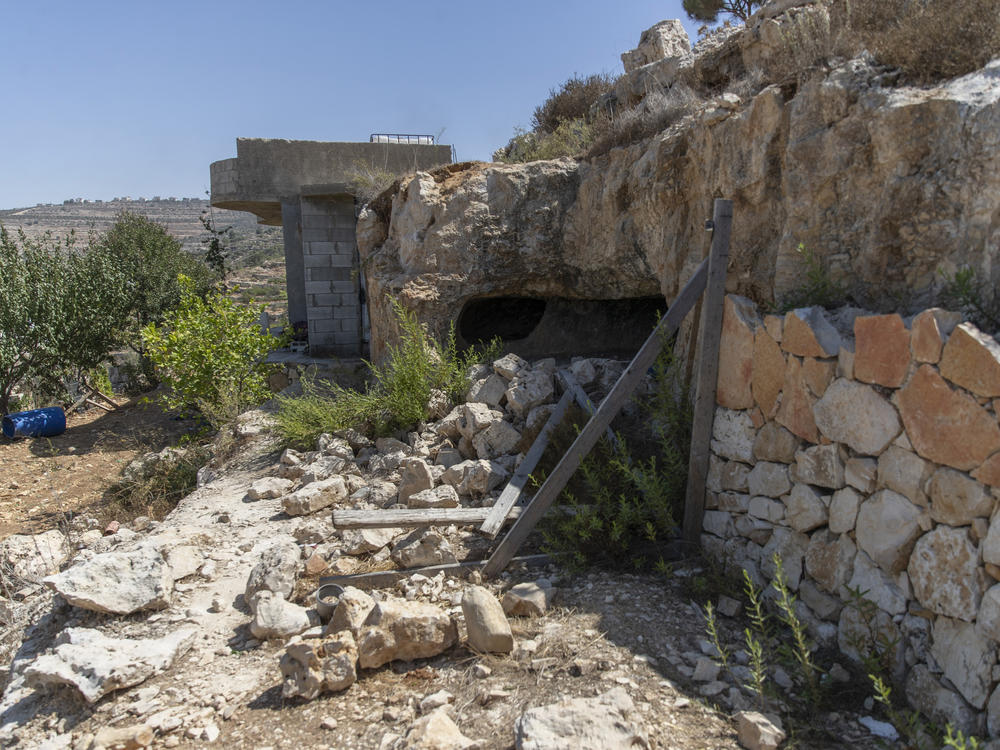 This photo shows a scene after an Israeli army operation that left several Palestinian men killed, in the West Bank village of Beit Anan on Sept. 26, 2021. Multiple Palestinian gunmen were killed in shootouts with Israeli security forces during a West Bank arrest operation cracking down on Hamas, the Israeli military said.