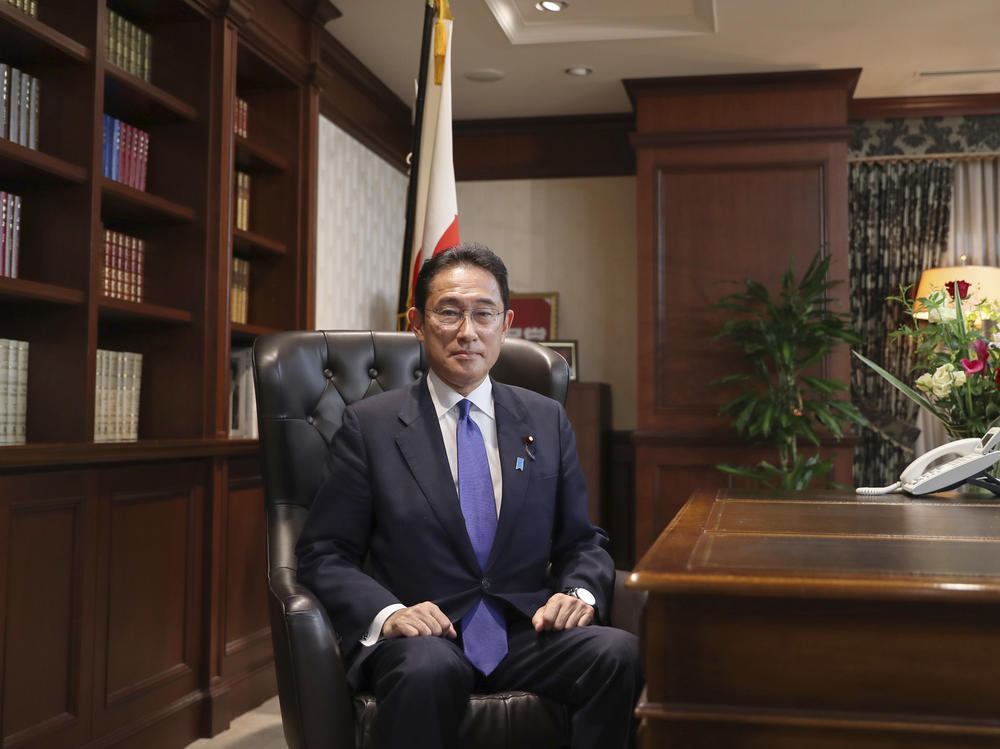 Former Japanese Foreign Minister Fumio Kishida poses for a portrait following a news  conference Wednesday at Liberal Democratic Party headquarters in Tokyo after his election as party president.