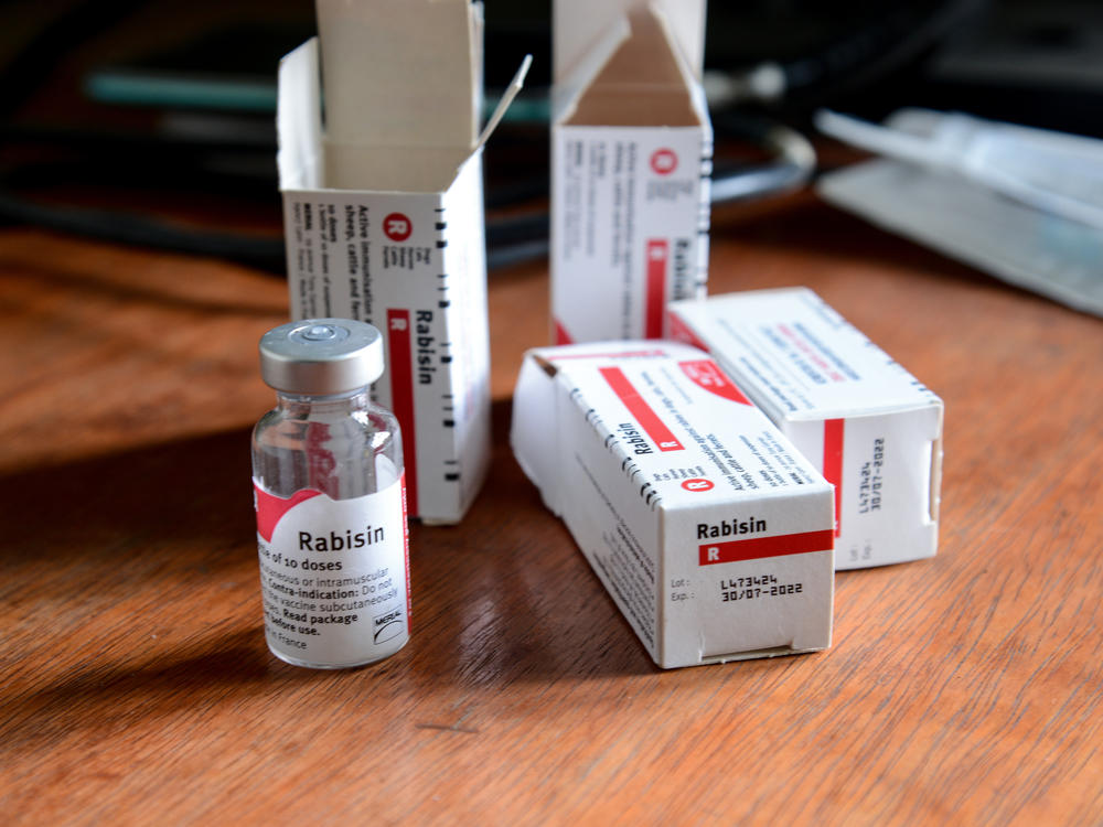 Rabies is a preventable viral disease. Human fatalities are rare and typically occur in people who don't get treatment quickly. Here, a vial and box of rabies vaccine.