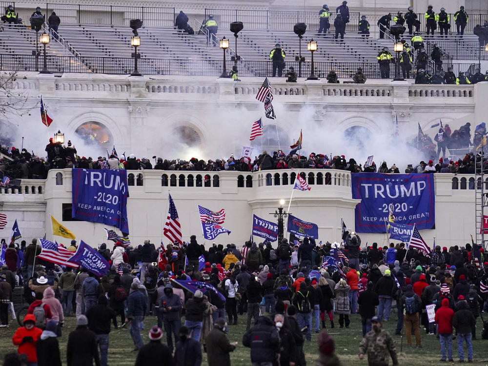 Protesters storm the Capitol on Jan. 6.