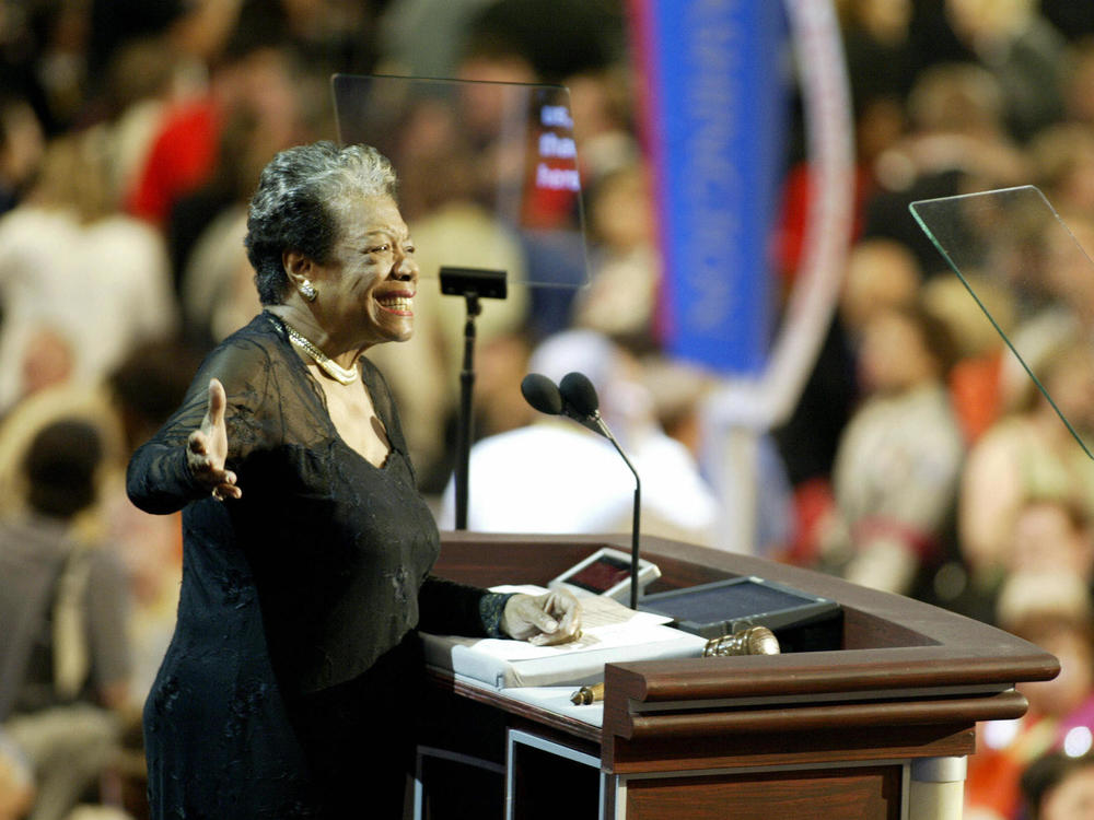 Poet and activist Maya Angelou seen addressing the Democratic National in Boston, Massachusetts in July 2004. She is one of the female trailblazers who will be featured on some U.S. quarters starting in 2022.