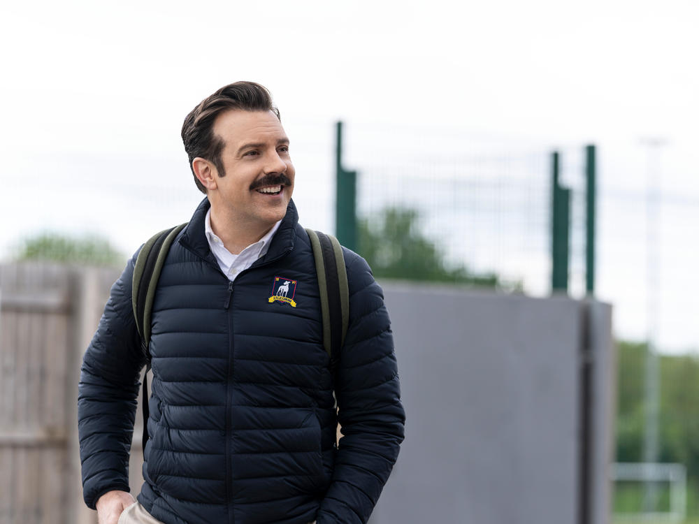 Jason Sudeikis as Ted Lasso.