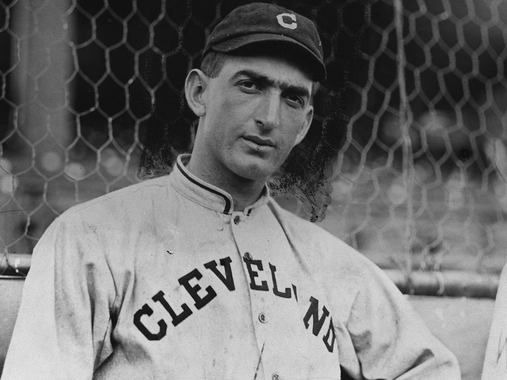 Joe Jackson is pictured when he played for the Cleveland Indians.