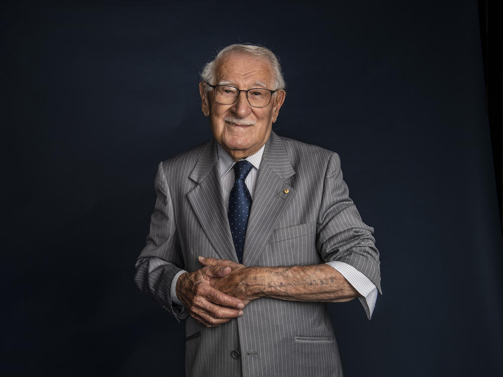 Eddie Jaku pictured just after his 100th birthday, on July 2, 2020. The Holocaust survivor and self-proclaimed 