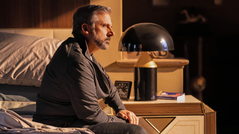 Purely from a filmmaking perspective, Mitch (Steve Carell) is now being positioned as if he's starring in a series of ads for grief counseling.